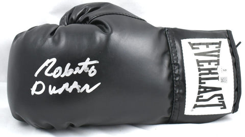 Roberto Duran Autographed Black Everlast Boxing Glove *Left - Beckett W Hologram