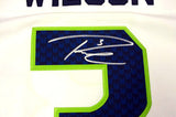 SEAHAWKS RUSSELL WILSON AUTOGRAPHED WHITE NIKE TWILL JERSEY SIZE L RW HOLO 90927