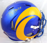 Torry Holt Autographed Rams 2020 Speed Authentic F/S Helmet-Beckett W Holo