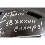 Mike Alstott Signed Tampa Bay Buccaneers F/S TB Helmet 2 Insc. Beckett 50177