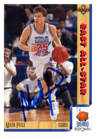 Mark Price Autographed/Signed 91-92 Upper Deck #460 Trading Card Beckett 52577