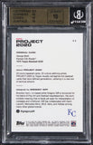Royals George Brett Signed Topps Project 2020 #11 Card 10, Auto 10! BAS Slabbed
