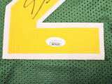 SEATTLE SUPERSONICS GARY PAYTON AUTOGRAPHED GREEN JERSEY JSA STOCK #215724