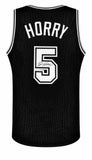 Robert Horry (SPURS) Signed Black Custom Basketball Jersey - (SCHWARTZ COA)