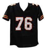 Warren Sapp Autographed/Signed College Style Black XL Jersey Beckett 39338