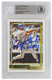 Pat Listach autographed 1992 Topps Trade Gold RC Card #65T w/92 AL ROY (Beckett)