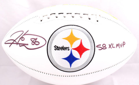 Hines Ward Autographed Pittsburgh Steelers Logo Football w/SB MVP-Beckett W Holo