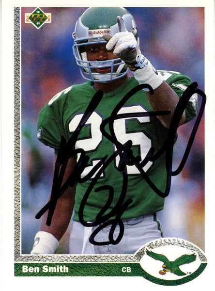 Ben Smith Autographed 1991 Upper Deck #110 Trading Card Beckett 44799