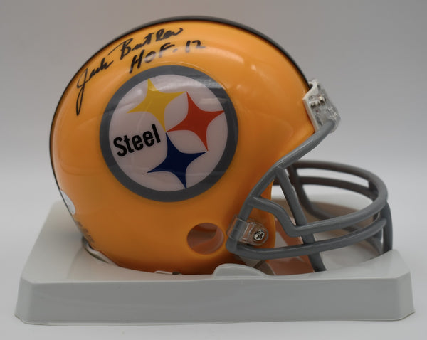 Jack Butler HOF Pittsburgh Steelers Signed/Inscr Mini Football Helmet JSA 211964