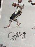 Archie, Peyton & Eli Manning Triple Autographed 16x20 Photo Framed Fanatics COA