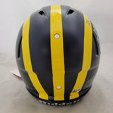 JJ MCCARTHY SIGNED MICHIGAN NAT CHAMPS LOGO SPEED AUTHENTIC HELMET "GO BLUE" BAS