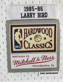 Larry Bird Signed Celtics White M&N Hardwood Classics Swingman Jersey BAS ITP