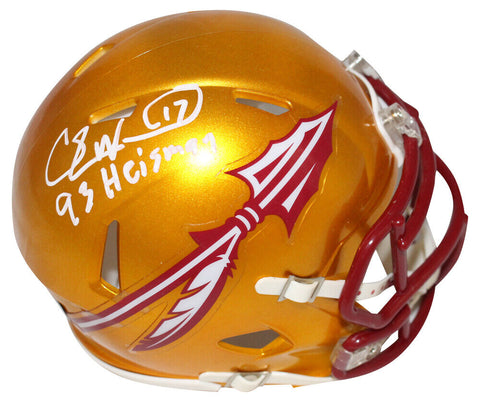 Charlie Ward Autographed FSU Seminoles Flash Mini Helmet Beckett 40714