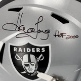 Howie Long Oakland Raiders Signed Riddell Speed Replica Helmet w/HOF 2000" Insc