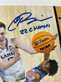 Christian Braun Autographed Kansas Jayhawks 8x10 Photo Inscribed "22 Champs" BAS