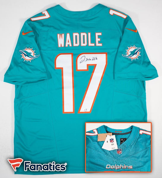 Jaylen Waddle Signed Miami Dolphins Nike NFL Replica Game Jersey (Fanatics) W.R.