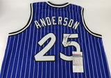 Nick Anderson "1st Magic Drafted" Signed Orlando Magic Blue Home Jersey JSA COA