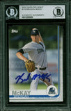Rays Brendan McKay Signed 2019 Topps Pro Debut #119 RC Card BAS Slabbed 12256928
