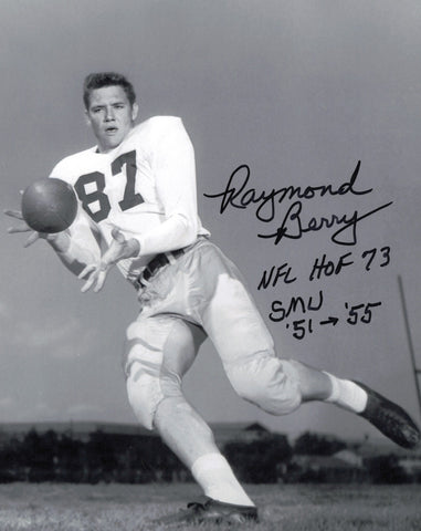 Raymond Berry Autographed Signed 8x10 Photo SMU Mustangs SKU #245986