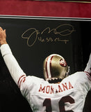 Joe Montana Autographed 16x20 Photo Framed to 23x27 w/ Inscription
