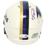 Trey Hendrickson Autographed Baltimore Ravens Purple RETRO Speed Mini Helmet JSA