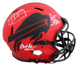 Bills (3) Reed, Kelly & Thomas Signed Rave F/S Speed Proline Helmet BAS Witness