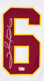 Clinton Portis Autographed White Pro Style Jersey- Beckett W Hologram *Silver