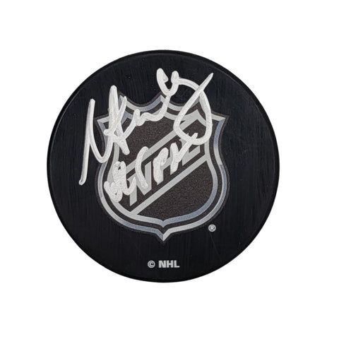 Steve Levy Autographed ESPN NHL Logo Hockey Puck Beckett Authenticated