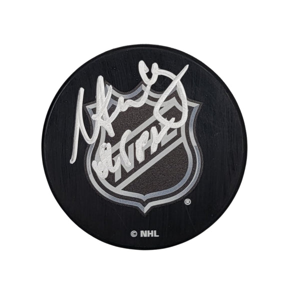 Steve Levy Autographed ESPN NHL Logo Hockey Puck Beckett Authenticated