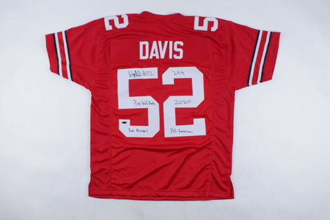 Wyatt Davis Signed Ohio State Buckeyes Jersey (Playball Ink) NY Giants Off. Line