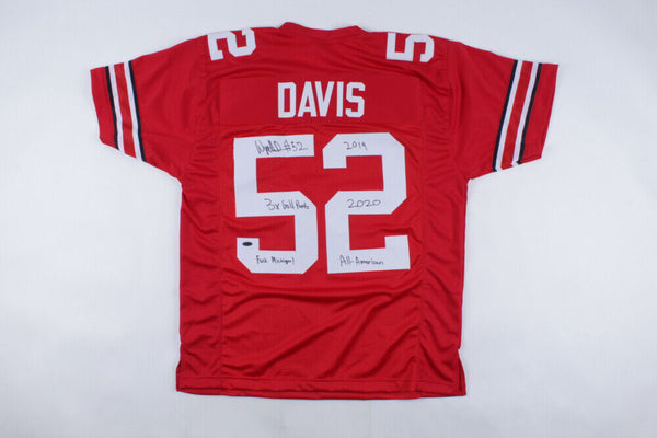 Wyatt Davis Signed Ohio State Buckeyes Jersey (Playball Ink) NY Giants Off. Line