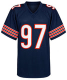 Chris Zorich (BEARS) Signed Navy Custom Football Jersey - (BECKETT COA)