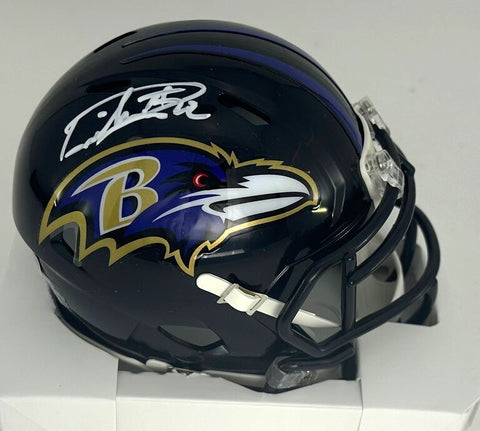 Ravens Running Back DERRICK HENRY Signed Riddell Speed Mini Helmet AUTO - BAS