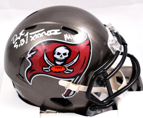Dexter Jackson Autographed Buccaneers Speed Mini Helmet w/SB MVP- Beckett W Holo