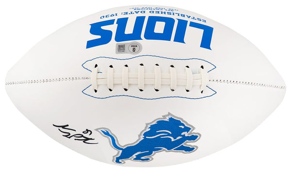 Sam LaPorta Signed Detroit Lions Rawlings White Logo Football - (BECKETT COA)