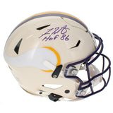 Fran Tarkenton Autographed "HOF 86" Vikings RETRO Speedflex Helmet Beckett