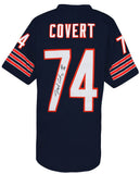 Jim Covert Signed Navy Throwback Custom Football Jersey w/HOF'20 -(SCHWARTZ COA)