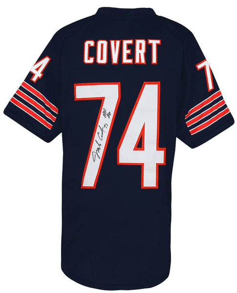 Jim Covert Signed Navy Throwback Custom Football Jersey w/HOF'20 -(SCHWARTZ COA)