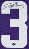 Jordan Addison Authentic Signed Purple Pro Style Jersey BAS Witnessed