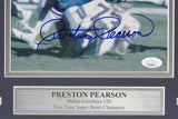 Preston Pearson Cowboys Signed/Autographed 8x10 Photo Framed JSA 158997