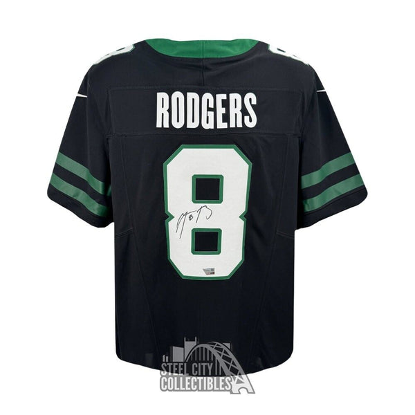 Aaron Rodgers Autographed New York Black Nike Football Jersey - Fanatics