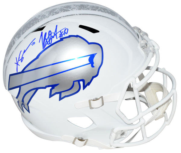 KHALIL SHAKIR KEON COLEMAN SIGNED BUFFALO BILLS 2025 RIVALRIES FULL SIZE HELMET
