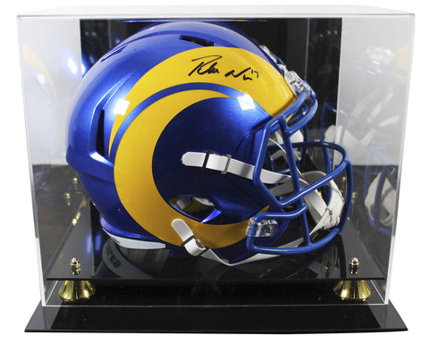 Rams Puka Nacua Authentic Signed Full Size Speed Rep Helmet W/ Case Fanatics