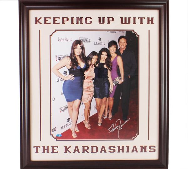 Bruce Jenner Signed Framed 16x20 Keeping up with the Kardashians Photo