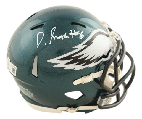 Devonta Smith Signed Philadelphia Eagles Mini Speed Helmet BAS