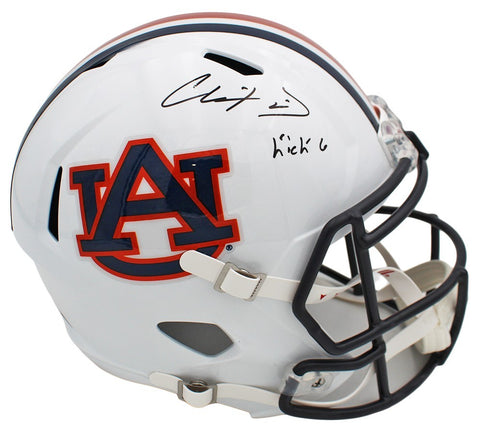 Chris Davis Jr. Signed Auburn Tigers Speed Full Size NCAA Helmet with "Kick 6"