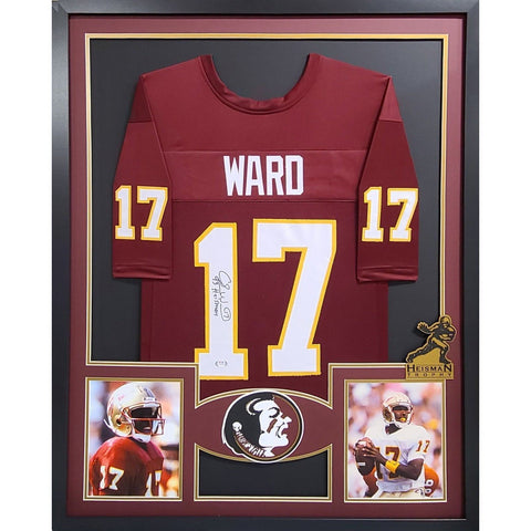 Charlie Ward Autographed Signed Framed Florida State Heisman Jersey PSA/DNA