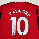 Autographed/Signed Marcus Rashford Manchester United Red Jersey Beckett COA