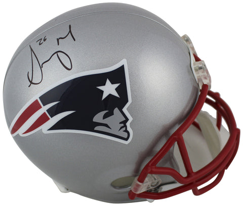 Patriots Sony Michel Authentic Signed Riddell Full Size Rep Helmet BAS Witnessed