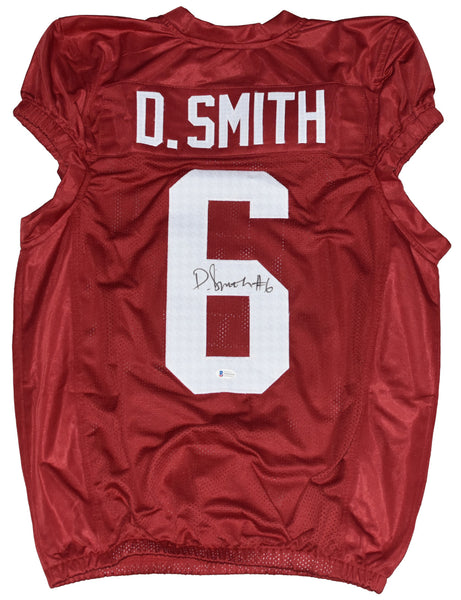 DEVONTA SMITH AUTOGRAPHED ALABAMA CRIMSON TIDE #6 GAME CUT JERSEY BECKETT